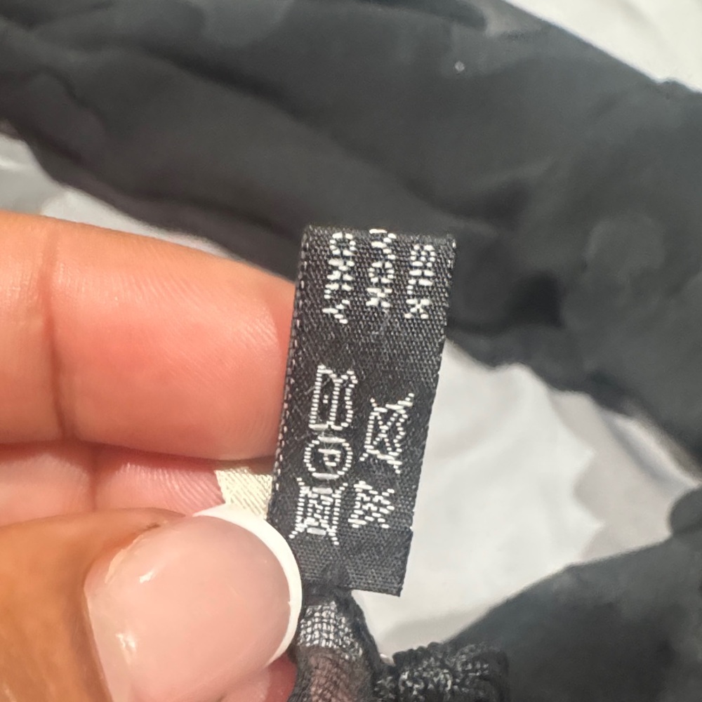 Calvin Klein Black Floral Scarf - Picture 9 of 9